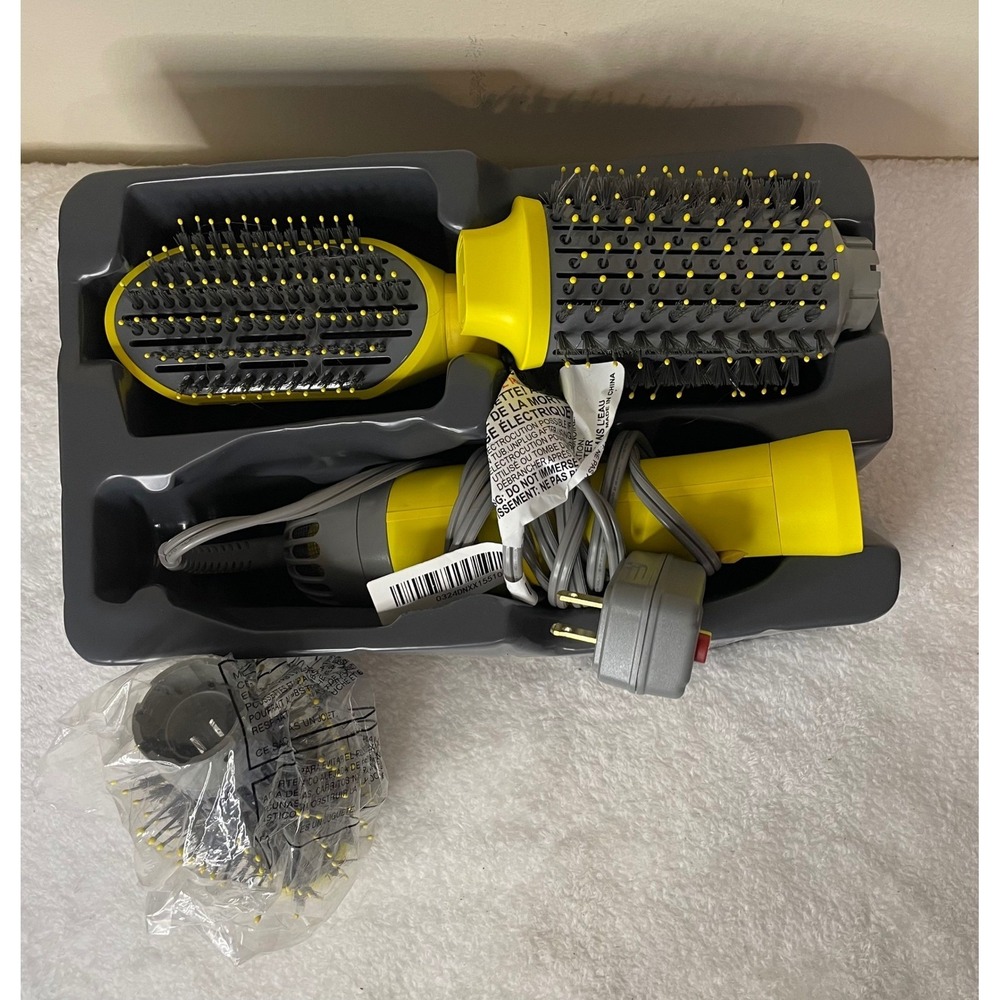 Drybar The Mixologist Interchangeable Blow-Dryer Brush Set Yellow Grey 3 Heads